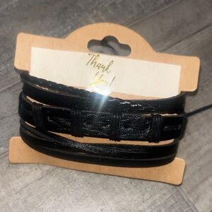 Black Multi-Strand Women's Bracelet Set